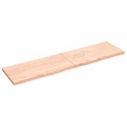 VidaXL Blat stołu, 200x50x(2-4) cm, surowe lite drewno dębowe