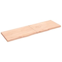 VidaXL Blat stołu, 200x60x(2-6) cm, surowe lite drewno dębowe