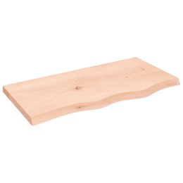 VidaXL Blat stołu, 80x40x(2-4) cm, surowe lite drewno dębowe