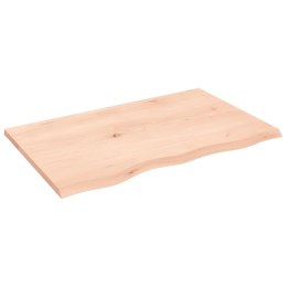 VidaXL Blat stołu, 80x50x2 cm, surowe drewno dębowe
