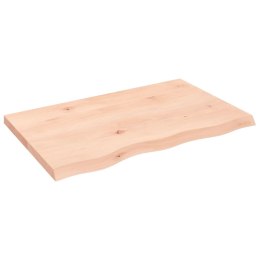 VidaXL Blat stołu, 80x50x(2-4) cm, surowe lite drewno dębowe