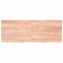 VidaXL Blat do stołu, jasnobrązowy, 160x60x(2-4)cm, lite drewno dębowe