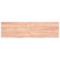 VidaXL Blat do stołu, jasnobrązowy, 180x50x(2-6)cm, lite drewno dębowe