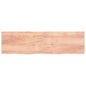VidaXL Blat do stołu, jasnobrązowy, 220x60x(2-6)cm, lite drewno dębowe