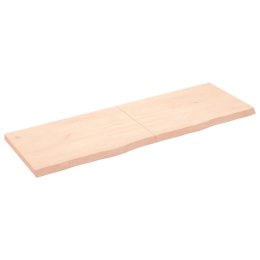 VidaXL Blat stołu, 180x60x(2-6) cm, surowe lite drewno dębowe