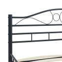 VidaXL Rama łóżka, czarna, stalowa, 200 x 200 cm