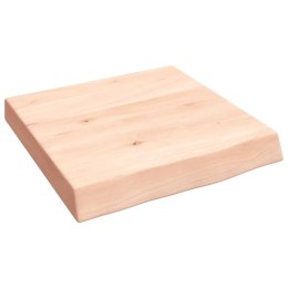 VidaXL Blat do łazienki, 40x40x(2-6) cm, surowe, lite drewno