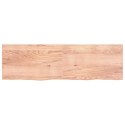 VidaXL Blat do łazienki, jasnobrązowy, 200x60x(2-4) cm, lite drewno