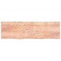 VidaXL Blat do łazienki, jasnobrązowy, 200x60x(2-6) cm, lite drewno