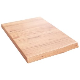 VidaXL Blat do łazienki, jasnobrązowy, 40x60x(2-4) cm, lite drewno