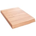 VidaXL Blat do łazienki, jasnobrązowy, 40x60x(2-6) cm, lite drewno