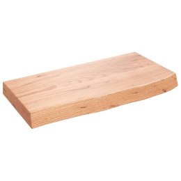 VidaXL Blat do łazienki, jasnobrązowy, 60x30x(2-6) cm, lite drewno