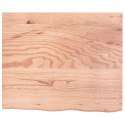 VidaXL Blat do łazienki, jasnobrązowy, 60x50x(2-4) cm, lite drewno