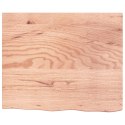 VidaXL Blat do łazienki, jasnobrązowy, 60x50x(2-6) cm, lite drewno