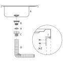 VidaXL Zlew kuchenny z ociekaczem, srebrny, 500x600x155 mm, stal