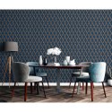 DUTCH WALLCOVERINGS Tapeta Geometric, niebiesko-złota