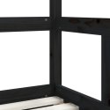 VidaXL Rama łóżka dziecięcego, czarna, 70x140 cm, drewno sosnowe