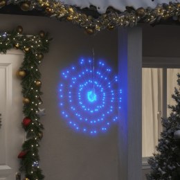VidaXL Ozdoby świąteczne ze 140 lampkami LED, 8 szt, niebieskie, 17 cm
