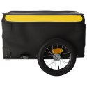 VidaXL Przyczepka rowerowa, czarno-żółta, 30 kg, żelazo