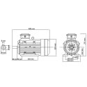 VidaXL Silnik elektr. 3-fazy, aluminium, 4 kW/5,5 KM 2 P 2840 obr./min