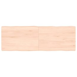 VidaXL Blat stołu, 120x40x(2-6)cm, surowy lity dąb naturalną krawędzią