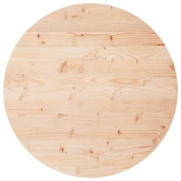 VidaXL Blat do stołu, okrągły, Ø80x3 cm, lite drewno sosnowe