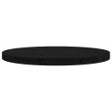 VidaXL Blat do stołu, okrągły, czarny, Ø60x3 cm, lite drewno sosnowe