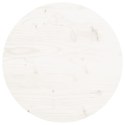 VidaXL Blat stołu, okrągły, biały, Ø40x3 cm, lite drewno sosnowe