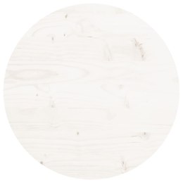 VidaXL Blat stołu, okrągły, biały, Ø40x3 cm, lite drewno sosnowe