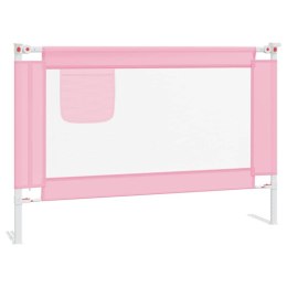 VidaXL Barierka do łóżeczka dziecięcego, różowa, 100x25 cm, tkanina