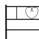 VidaXL Metalowa rama łóżka z wezgłowiem, czarna, 120x190 cm