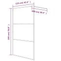 VidaXL Ścianka prysznicowa, biała, 115x195 cm, przezroczyste szkło ESG