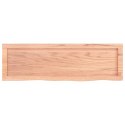 VidaXL Blat do łazienki, jasnobrązowy, 100x30x(2-4) cm, lite drewno