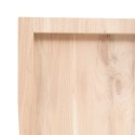 VidaXL Półka, 100x30x(2-6) cm, surowe lite drewno dębowe