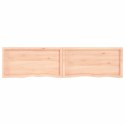 VidaXL Blat do łazienki, 220x50x(2-4) cm, surowe, lite drewno