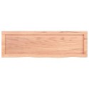 VidaXL Blat do łazienki, jasnobrązowy, 100x30x(2-6) cm, lite drewno