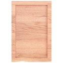 VidaXL Blat do łazienki, jasnobrązowy, 40x60x(2-4) cm, lite drewno