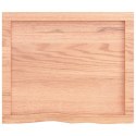 VidaXL Blat do łazienki, jasnobrązowy, 60x50x(2-6) cm, lite drewno