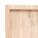 VidaXL Półka, 60x30x(2-6) cm, surowe lite drewno dębowe