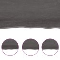 VidaXL Blat stołu, ciemnobrązowy, 80x40x(2-6) cm, lite drewno dębowe