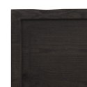 VidaXL Blat stołu, ciemnobrązowy, 80x40x(2-6) cm, lite drewno dębowe
