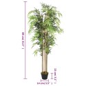VidaXL Sztuczny bambus, 500 liści, 80 cm, zielony
