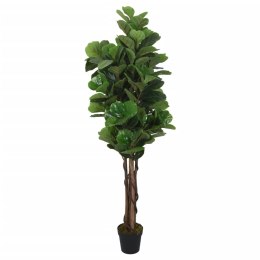 VidaXL Sztuczny figowiec dębolistny, 180 liści, 150 cm, zielony