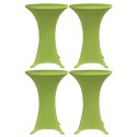 VidaXL Elastyczne pokrowce na stół, 4 szt., 60 cm, zielone