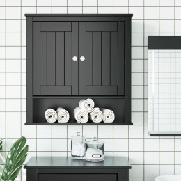 VidaXL Wisząca szafka łazienkowa BERG, czarna, 69,5x27x71,5 cm, drewno