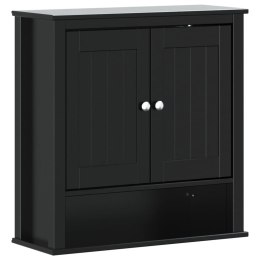 VidaXL Wisząca szafka łazienkowa BERG, czarna, 69,5x27x71,5 cm, drewno