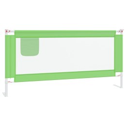 VidaXL Barierka do łóżeczka dziecięcego, zielona, 190x25 cm, tkanina