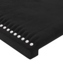 VidaXL Rama łóżka z zagłówkiem, czarna, 90x190 cm, aksamitna