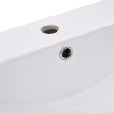 VidaXL Zestaw mebli łazienkowych, wysoki połysk, biała