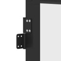 VidaXL Drzwi wewnętrzne, czarne, 76x201,5 cm, szkło i aluminium